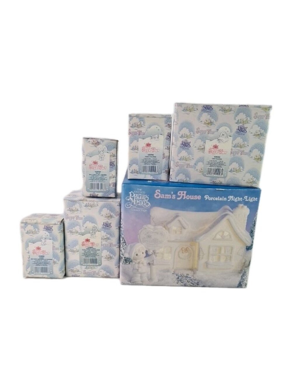 Precious Moments 531774 "Sam's House" Sugar Town 6 Piece Collectors Set